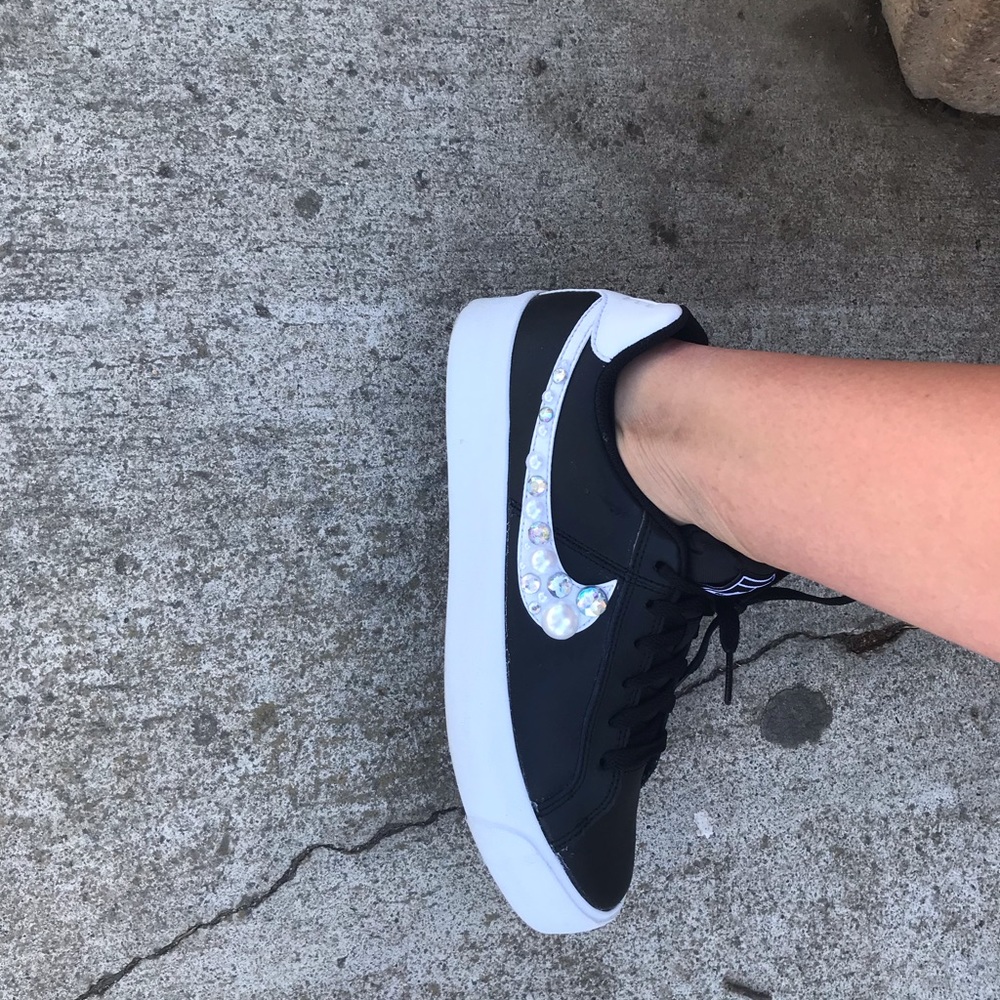 Custom rhinestone and pearls Nike’s